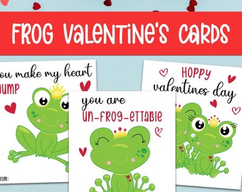 Cartes Saint-Valentin grenouille imprimables