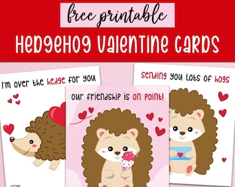 Cartes Saint-Valentin Hérisson à imprimer
