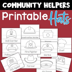 Community Helpers Printable Hats