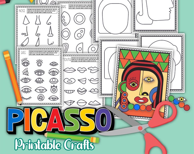 Roll-a-picasso // Printable Game Sheet 1 Page // Instant Download ...
