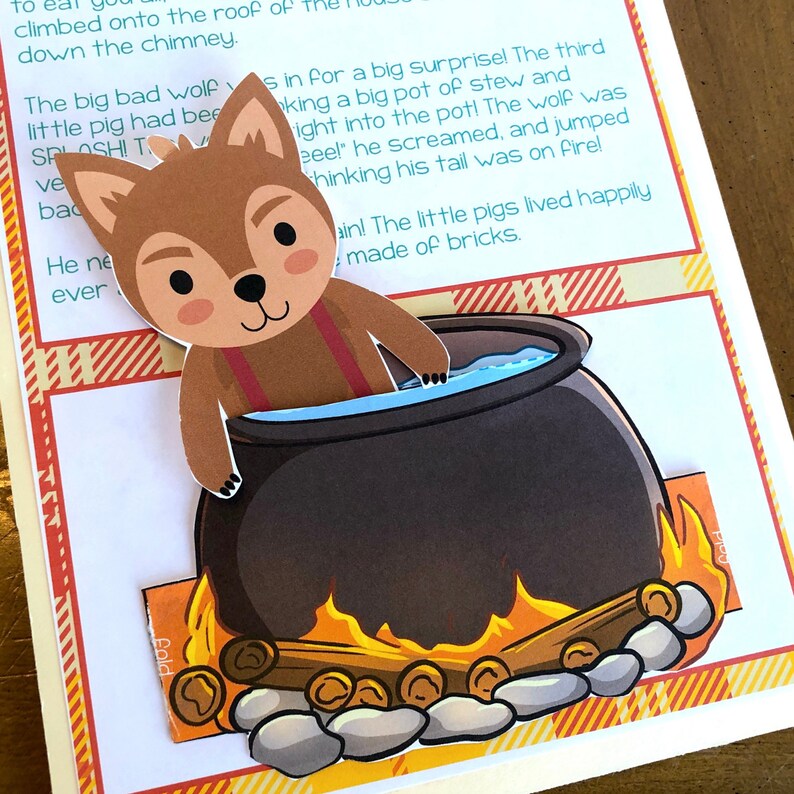 Digital Downloadable Printable Three Little Pigs Interactive Book - Etsy