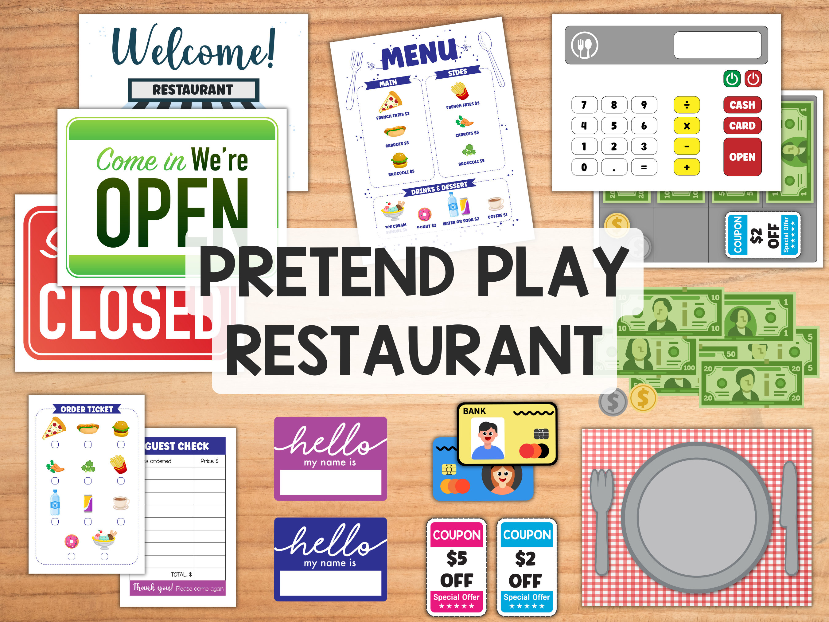 Digital Printable Restaurant Download - Etsy