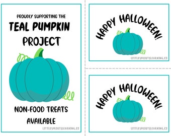 Teal Pumpkin Printable Notes
