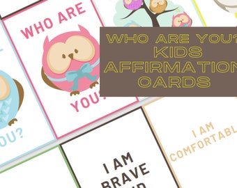 Qui êtes-vous ? Cartes d'affirmation pour enfants