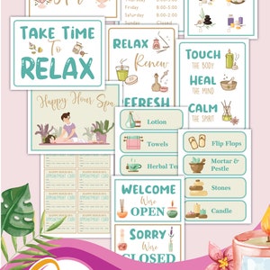 Spa Pretend Play Printables