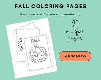 Fall Coloring Pages (20 Different Designs)