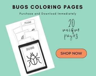 Bug Coloring Pages (20 Different Designs)