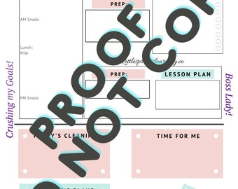 Daily Planner for Home Daycare Providers