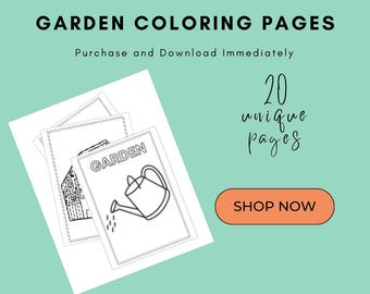Garden Coloring Pages (20 Different Designs)