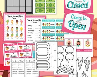 Pretend Ice Cream Shop Printable