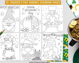 St. Patrick's Day Gnome Coloring Pages