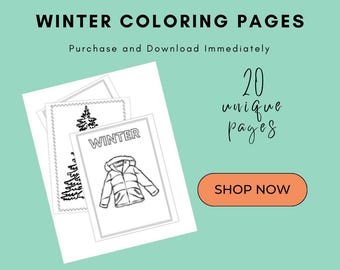 Winter Health Coloring Pages (20 Different Designs)