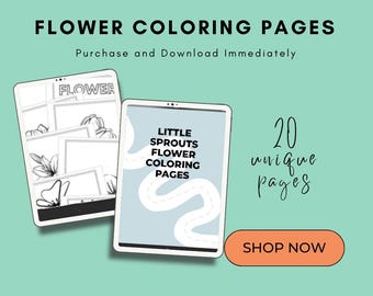 Flower Coloring Pages (20 Different Designs)
