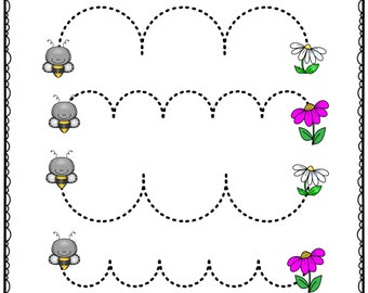 Busy Bees Tracing Sheets