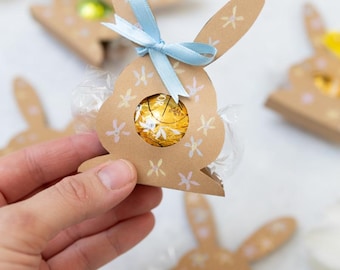 Druckvorlage Ostern Gastgeschenk Kleinigkeit Ostergeschenk Bastelvorlage Osterkorb Tischdekoidee Geschenkidee Lindt Ferrero Rocher Lindor