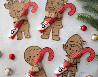 Duplo Banderole Weihnachten – DIY Vorlage für süßes Mitbringsel, Kinder Weihnachtsgeschenk basteln, Adventsgeschenk DIY Kleinigkeit
