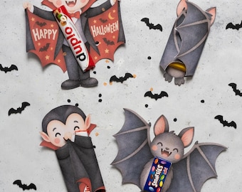 Druckvorlage Mitbringsel Halloween Vorlage zum Drucken, Halloween, Kleinigkeit Verschenken, Bastelvorlage PDF digitaler Download