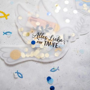 Schüttelkarte Taufe | Verpackung für Geld & Gutscheine | Download Bastelvorlagen | Last Minute Geschenk| Wunscherfüller Taufgeschenk