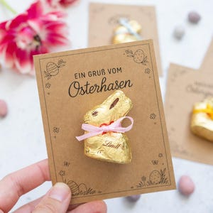 Druckvorlage Oster Mitbringsel Vorlage zum Drucken Ostern Kleinigkeit zum Verschenken Bastelvorlage, PDF, Lindt Download Schokoosterhase