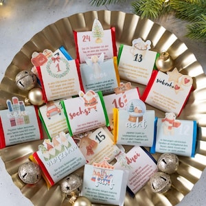 Ritter Sport Adventskalender | 24 lustige Fakten über Weihnachten | unnützes Wissen | Vorlage ausdrucken |Mitbringsel für die Weihnachtszeit