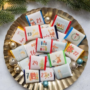 Ritter Sport Adventskalender | 24 Affirmationen | Vorlage zum Ausdrucken | Mitbringsel für die Weihnachtszeit