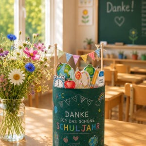 duplo Banderole „Abschied-Schule"- Vorlage zum Ausdrucken Abschiedsgeschenk Druckvorlage für Lehrer Schuljahr Ferienbeginn image 2