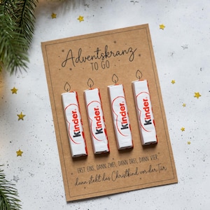 Adventskranz TO GO Druckvorlage, Geschenkidee im Advent, Kleinigkeit, Bastelvorlage Geschenkidee Weihnachten, lustige Kartenidee Weihnachten