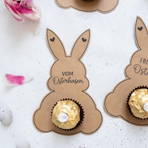 Druckvorlage Osterhasen Verpackung Vorlage zum Drucken Ostern Kleinigkeit zum Verschenken Bastelvorlage, PDF, Ferrero Rocher Download