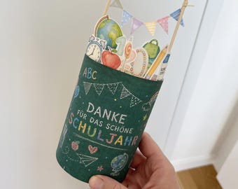 duplo Banderole „Abschied-Schule"- Vorlage zum Ausdrucken Abschiedsgeschenk Druckvorlage für Lehrer Schuljahr Ferienbeginn