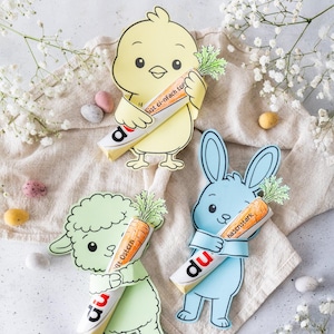 Duplo Banderole Ostern – DIY Vorlage für süßes Mitbringsel, Kinder Ostergeschenk basteln, Osterkorb Bastelvorlage DIY Kleinigkeit