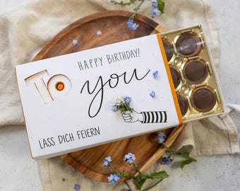 Toffifee Banderole „Happy Birthday“- Vorlage zum Ausdrucken | Geburtstag | Download | Druckvorlage  | Kleinigkeit Geburtstagsgeschenk