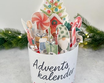 Duplo Mini Adventskalender mit 24 Motiven und leeren Vorlagen - Vorlage zum Ausdrucken von Duplo Banderolen, Weihnachten Diy Adventskalender
