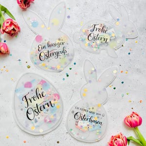 Ostern Schüttelkarten | Verpackung für Geld & Gutscheine | Download Bastelvorlagen | Konfettitüten | Wunscherfüller Last Minute Karte