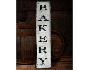 Bakery Wood Sign Vertical - Hand Crafted Antique Wooden Decor
