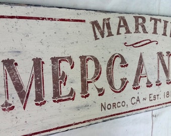 Mercantile Wood Sign Customize your own  - Hand-Crafted Decor