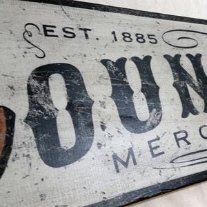 Rustic Country Store Mercantile Wood Sign - Hand Crafted Antique Wood Decor