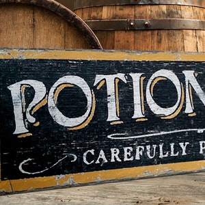 Potion Seller Wood Sign - Hand Crafted Wood Decor