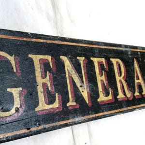 General Store Sign Antique Style Handmade Wood Decor image 2