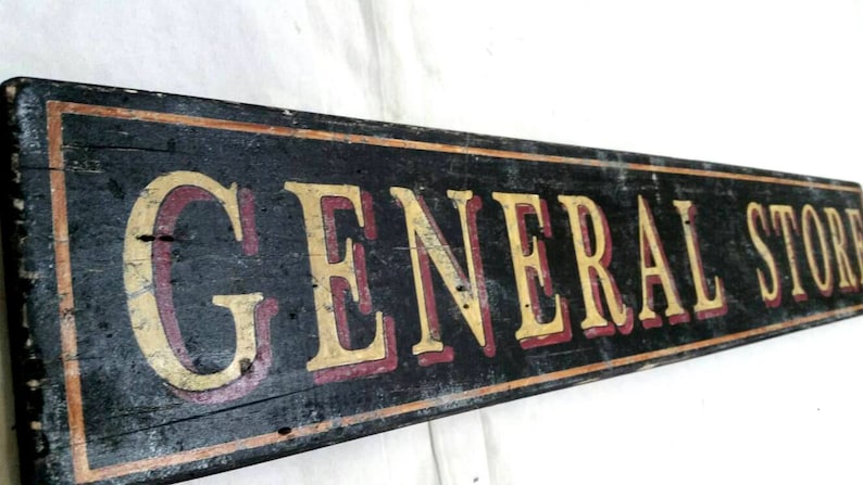 General Store Sign Antique Style Handmade Wood Decor image 2