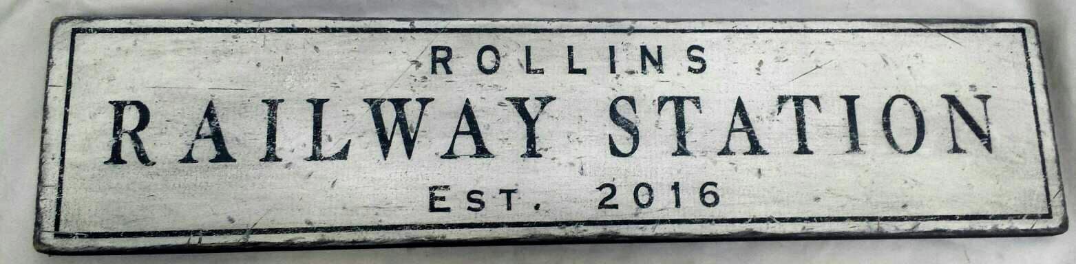Custom Railway Station Wood Sign Hand Made Wooden Antique - Etsy