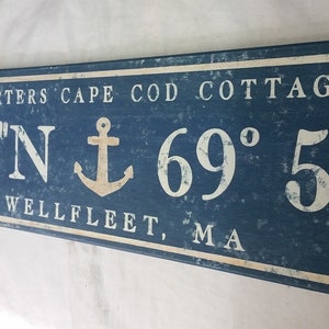 Personalized Latitude Longitude Wood Sign With Nautical Compass- Hand Crafted Custom Wooden Rustic Decor image 8