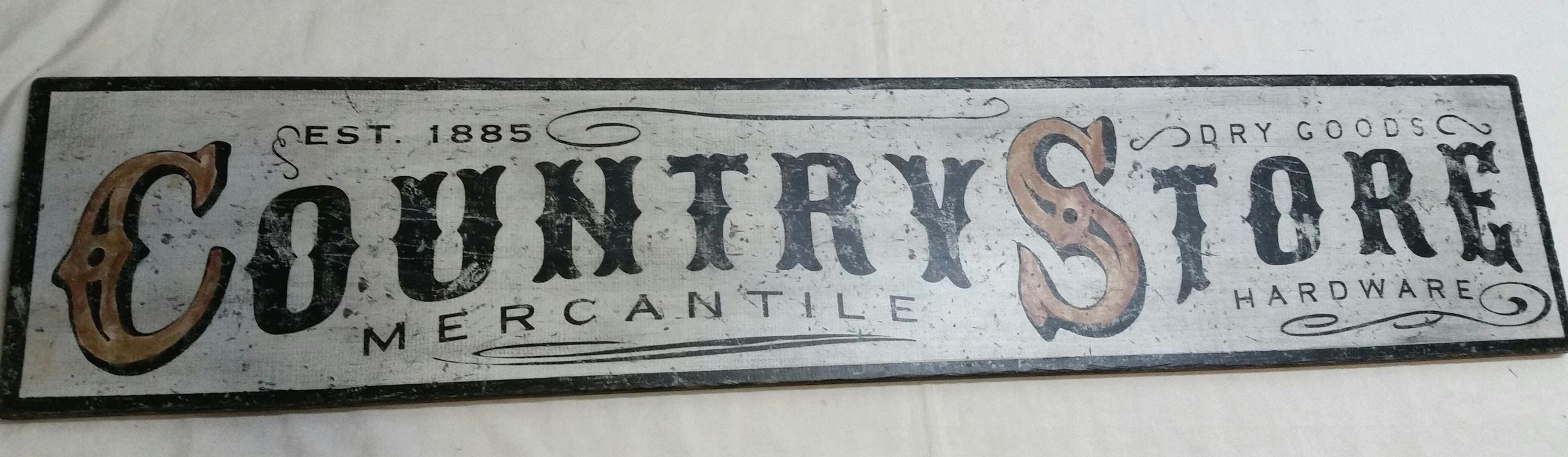 Rustic Country Store Mercantile Wood Sign - Hand Crafted Antique Wood ...