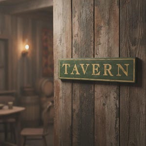 Tavern Wood Sign - Hand Crafted Wood Decor immagine 2