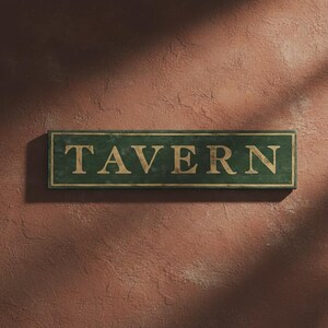 Tavern Wood Sign - Hand Crafted Wood Decor immagine 1