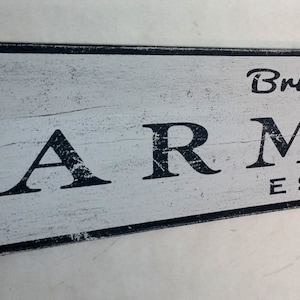 Personalized Rustic Farmhouse Wood Sign