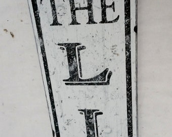 The Library Sign Vertical - Handmade Antique Style
