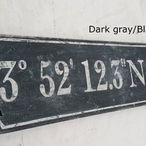 Personalized Latitude Longitude Wood Sign With Nautical Compass- Hand Crafted Custom Wooden Rustic Decor image 7