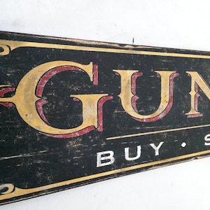 Gunsmith Wood Sign - Hand Crafted Antique Decor