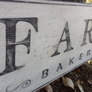 Antique Style Farmhouse Bakery Wood Sign Handmade Vintage Style Wooden Decor image 1