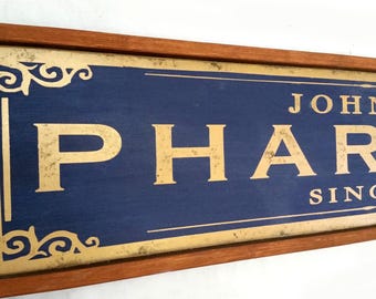 Personalized Pharmacy Sign - Framed Style Wooden Decor